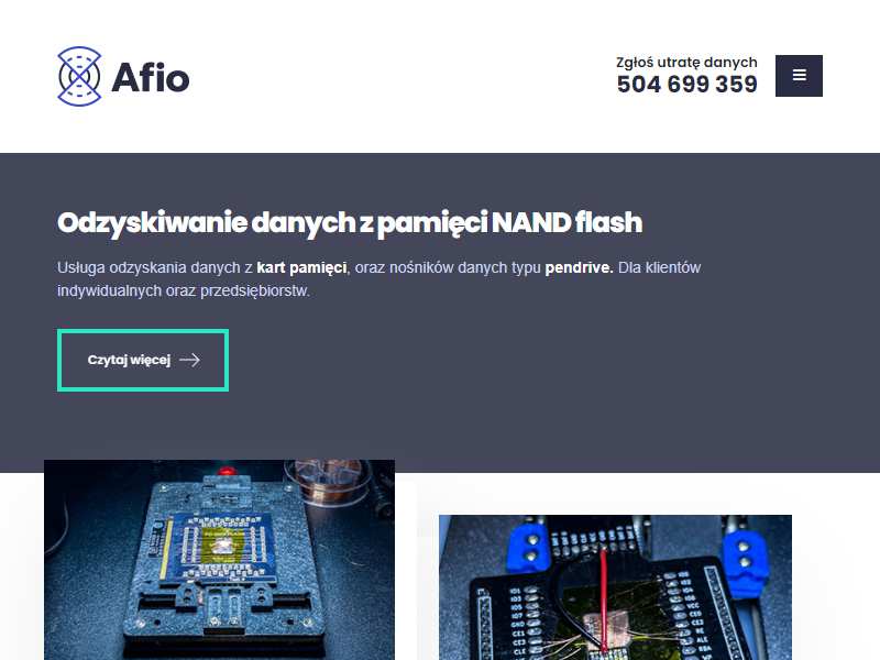 Afio: rzetelne odzyskiwanie ważnych informacji z pamięci oraz z NAND flash 